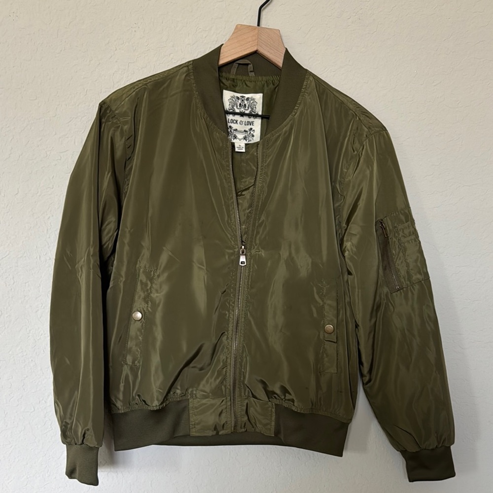 Chic Olive Bomber Jacket